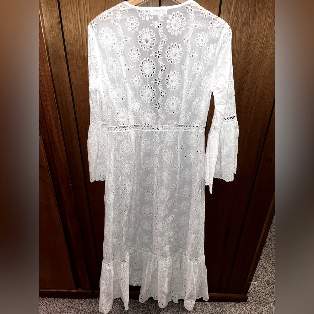 White Eyelet Swim Coverup - Picture 2 of 2